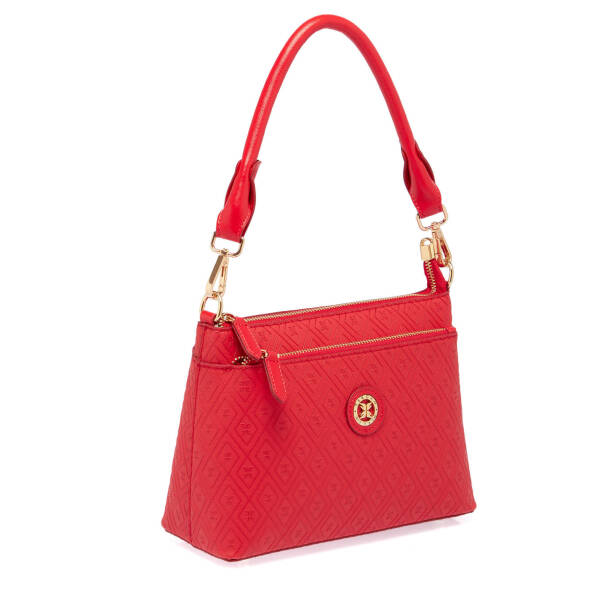 Kırmızı Print Kadın Omuz Çantası - S24K1PR09100-S4R - 2