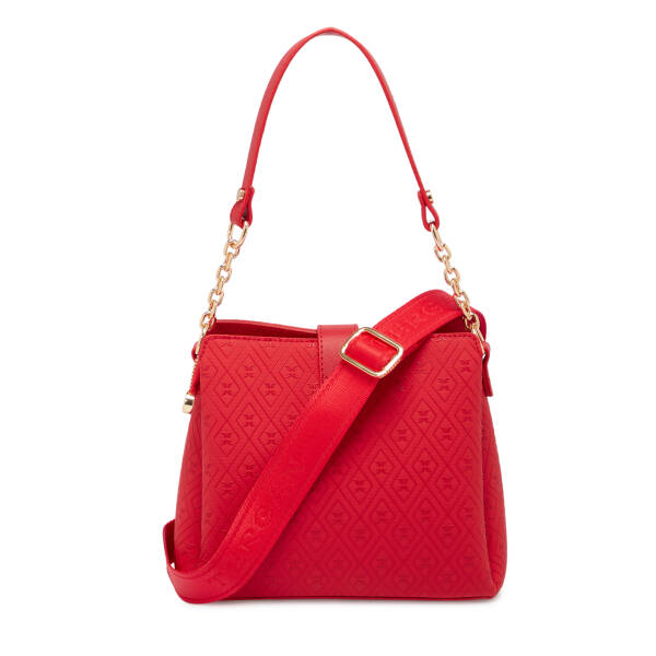 Kırmızı Print Kadın Omuz Çantası - S25K1PR09178-S4R - 3