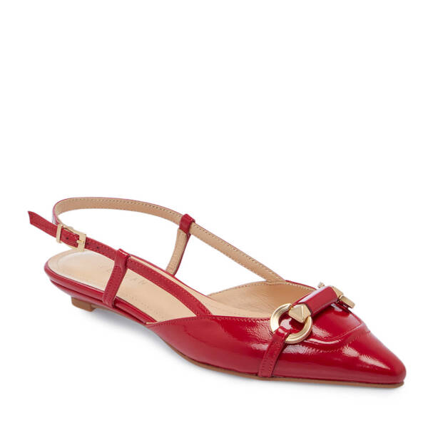 Kırmızı Hakiki Rugan Deri Kadın Babet - K25Y1AY67808-D02 - 3