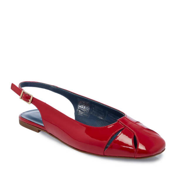 Kırmızı Rugan Deri Kadın Babet - K25Y1AY67911-D02 - 1