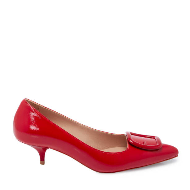 Kırmızı Rugan Deri Kadın Stiletto - K24I1AY67466-D02 - Tergan