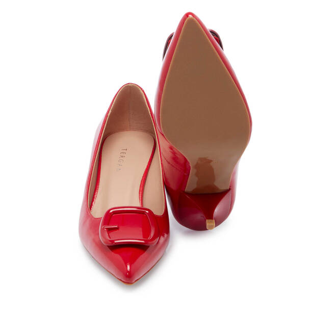 Kırmızı Rugan Deri Kadın Stiletto - K24I1AY67466-D02 - Tergan