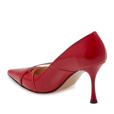 Kırmızı Rugan Deri Kadın Stiletto - K24S1AY67513-D02 - 2
