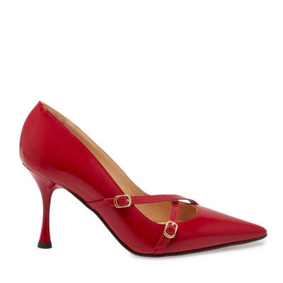 Kırmızı Rugan Deri Kadın Stiletto - K24S1AY67513-D02 - 3