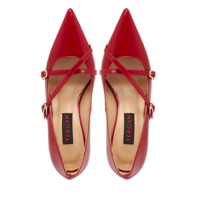 Kırmızı Rugan Deri Kadın Stiletto - K24S1AY67513-D02 - 5