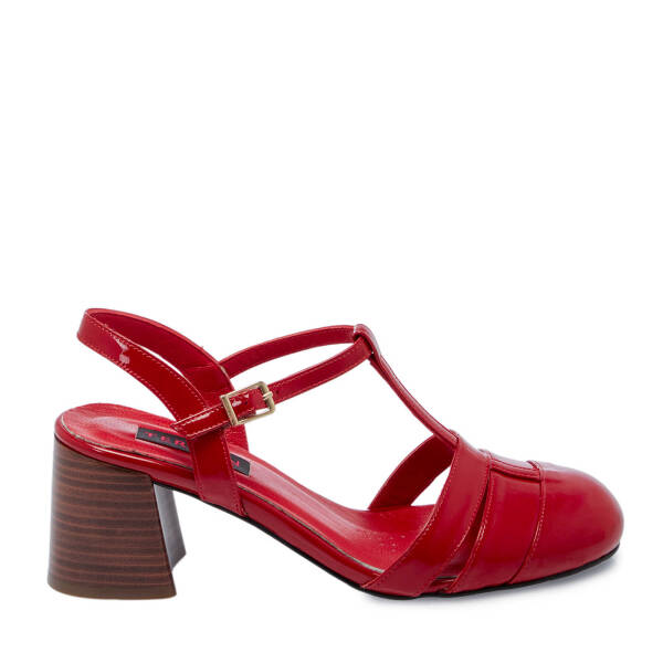 Kırmızı Hakiki Rugan Deri Kadın Topuklu Ayakkabı - K25Y1AY67910-D02 - 1