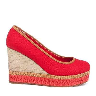  Kırmızı Tekstil Kadın Espadril - K19I1AY64453-B9L - 3