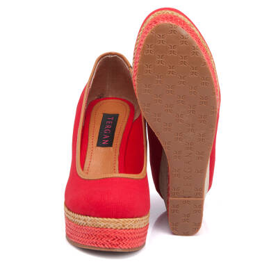  Kırmızı Tekstil Kadın Espadril - K19I1AY64453-B9L - 4