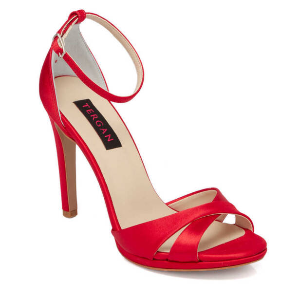 Kırmızı Tekstil Kadın Topuklu Ayakkabı - K24Y1AY67401-A11 - 2