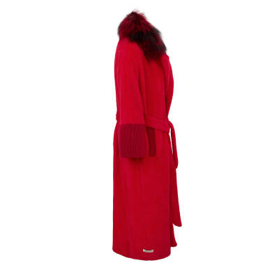 Kırmızı Tekstil - Kürk Kadın Kürk Kaban - K23IKM320362-H1W - 3
