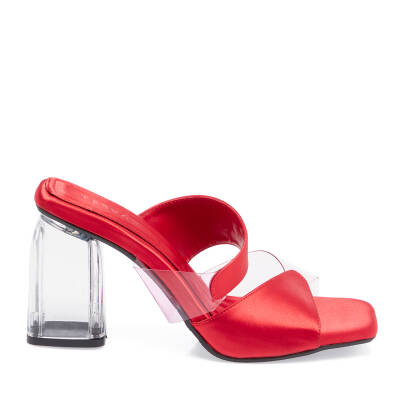 Kırmızı Vegan-Tekstil Kadın Terlik - K24Y1TR67427-A11 - 3