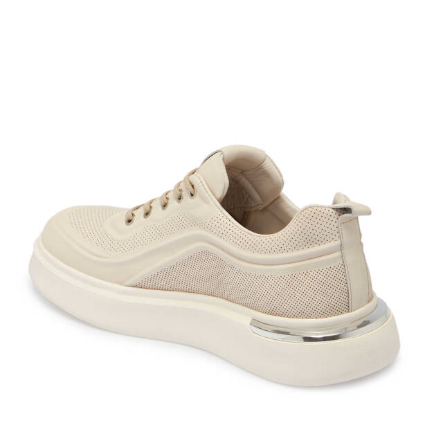 Krem Hakiki Deri Erkek Sneaker - E25I1AY57276-A68 - 3