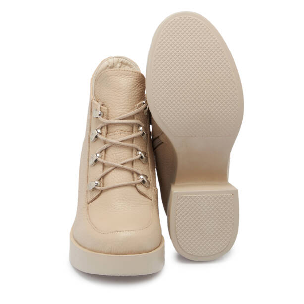 Krem Deri Kadın Bot - K25K1BT68197-N30 - 4