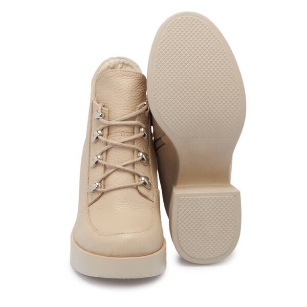 Krem Deri Kadın Bot - K25K1BT68197-N30 - 4