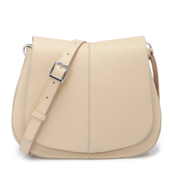 Krem Deri Kadın Çapraz Askılı Çanta - S25K1BC80241-N30 