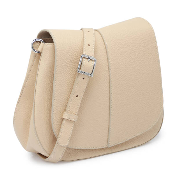 Krem Deri Kadın Çapraz Askılı Çanta - S25K1BC80241-N30 - 2