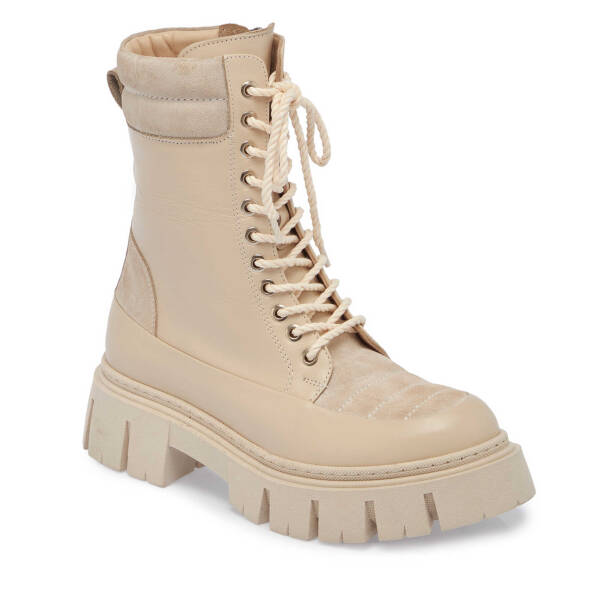 Krem Deri Kadın Casual Bot - K24K1BT67588-A68 - 1