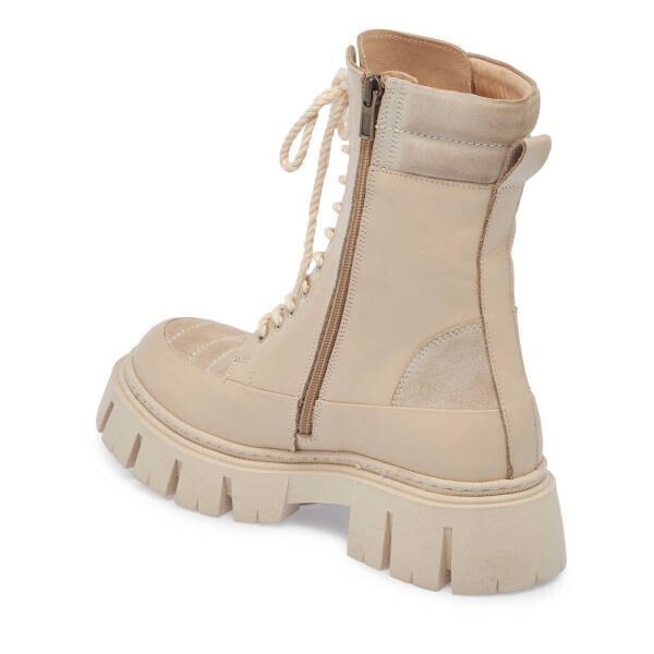 Krem Deri Kadın Casual Bot - K24K1BT67588-A68 - 2
