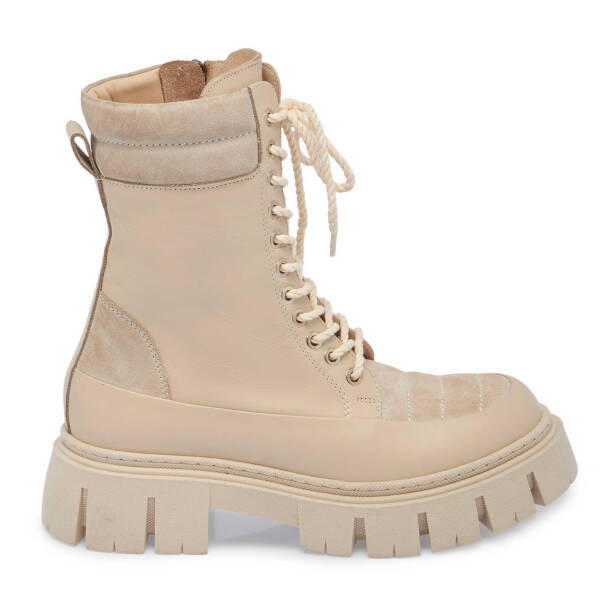 Krem Deri Kadın Casual Bot - K24K1BT67588-A68 - 3