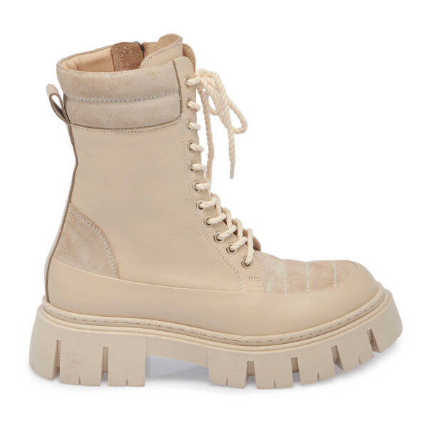 Krem Deri Kadın Casual Bot - K24K1BT67588-A68 - 3