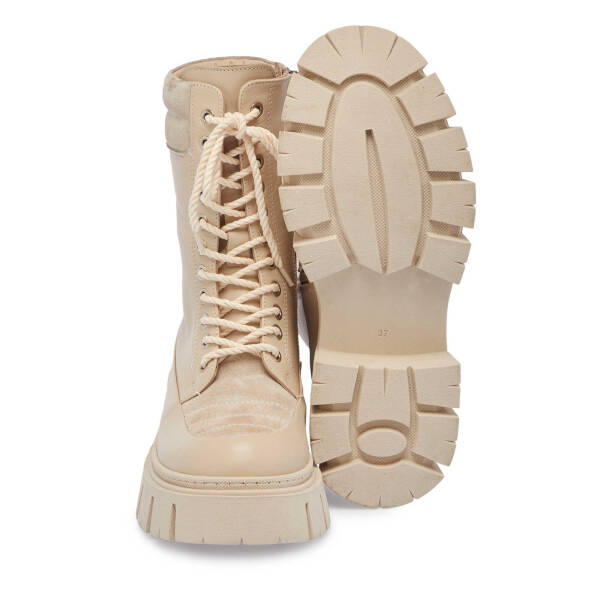 Krem Deri Kadın Casual Bot - K24K1BT67588-A68 - 4