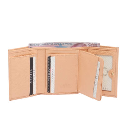 Krem Deri Kadın Cüzdan - S1CB00005633-T6A - 3
