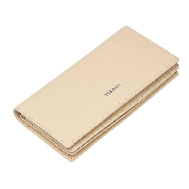 Krem Hakiki Deri Kadın Cüzdan - S1CB00005685-N30 