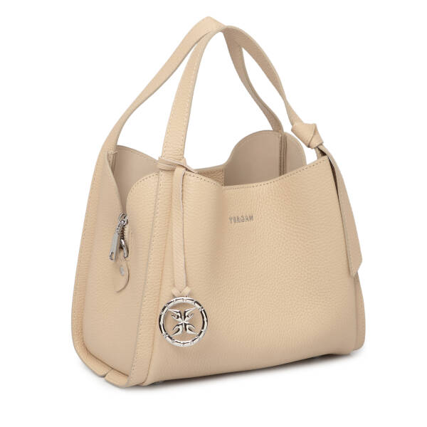 Krem Deri Kadın El Çantası - S25K1BC80351-N30 - 2