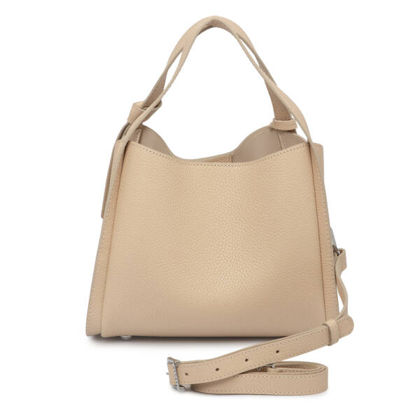 Krem Deri Kadın El Çantası - S25K1BC80351-N30 - 3