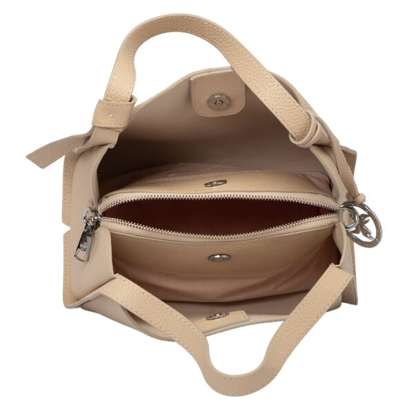 Krem Deri Kadın El Çantası - S25K1BC80351-N30 - 4