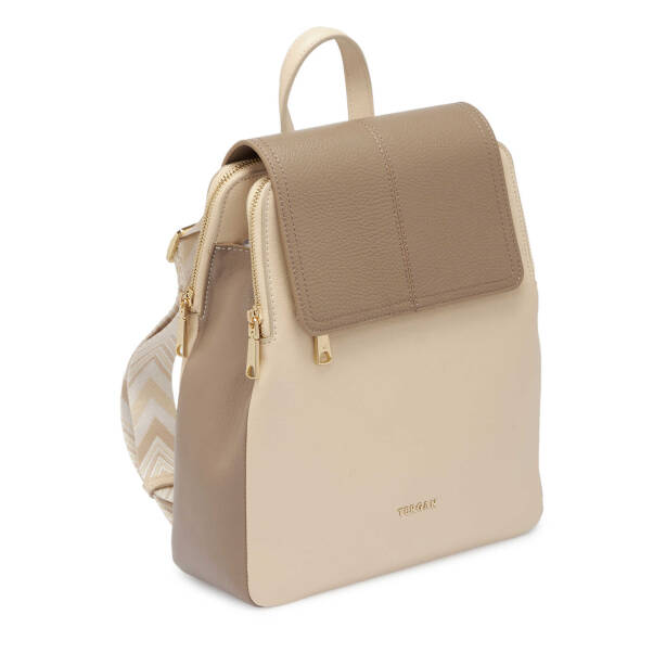 Krem Deri Kadın Sırt Çantası - S1SR00080411-V0J - 2