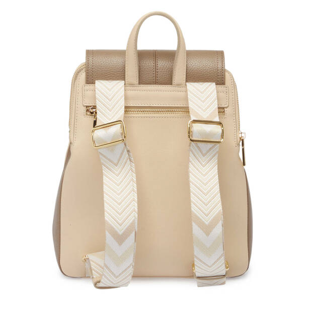 Krem Deri Kadın Sırt Çantası - S1SR00080411-V0J - 3