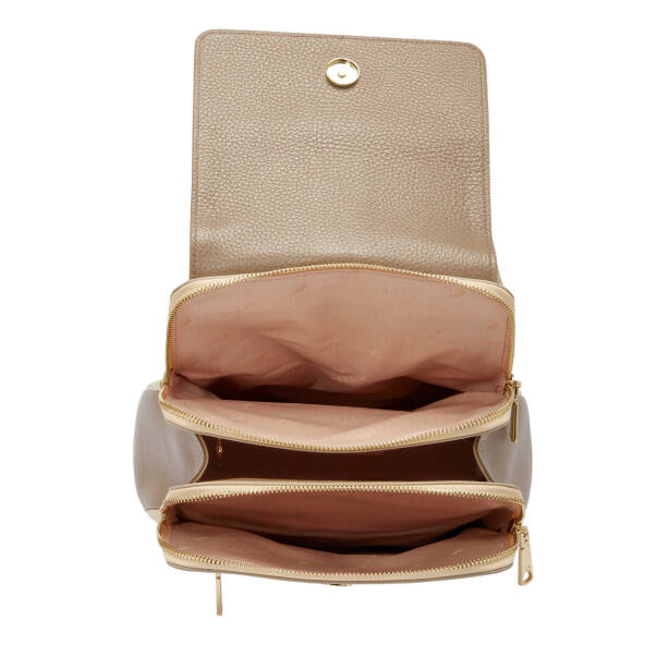 Krem Deri Kadın Sırt Çantası - S1SR00080411-V0J - 4