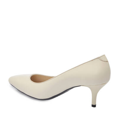 Krem Deri Kadın Stiletto - K24S1AY67737-A68 - 2