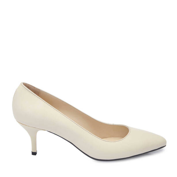 Krem Deri Kadın Stiletto - K24S1AY67737-A68 - 3