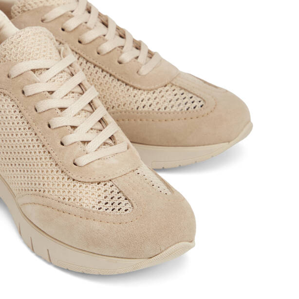 Krem Deri-Tekstil Kadın Sneaker - K26I1AY68621-V1Q - 3