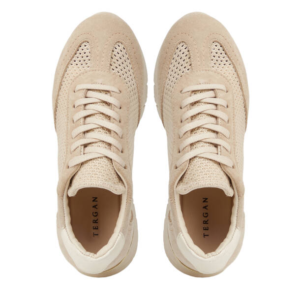 Krem Deri-Tekstil Kadın Sneaker - K26I1AY68621-V1Q - 5