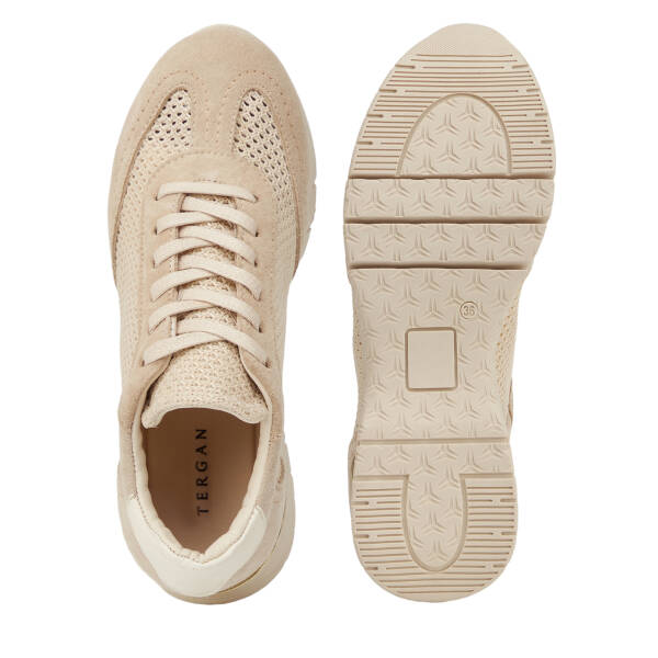 Krem Deri-Tekstil Kadın Sneaker - K26I1AY68621-V1Q - 6