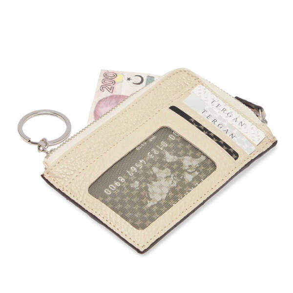 Krem Deri Unisex Kredi Kartlık - S1KK00000265-N30 - 2