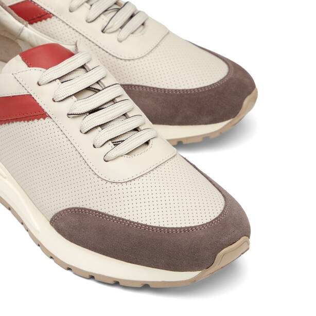 Krem Hakiki Deri Erkek Sneaker - E25I1AY57311-A68 - 3