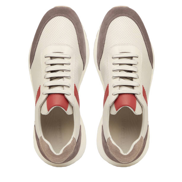 Krem Hakiki Deri Erkek Sneaker - E25I1AY57311-A68 - 5