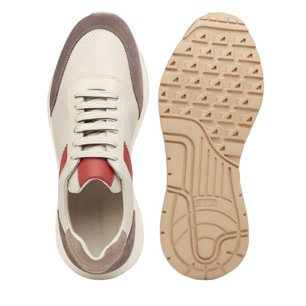 Krem Hakiki Deri Erkek Sneaker - E25I1AY57311-A68 - 6