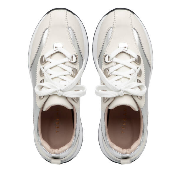 Krem Hakiki Deri Kadın Sneaker - K26I1AY68468-A68 - 5