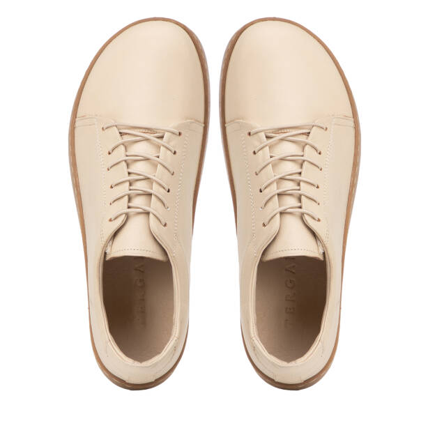 Krem Hakiki Deri Kadın Sneaker - K4MEAY068708-A68 - Tergan Four Season