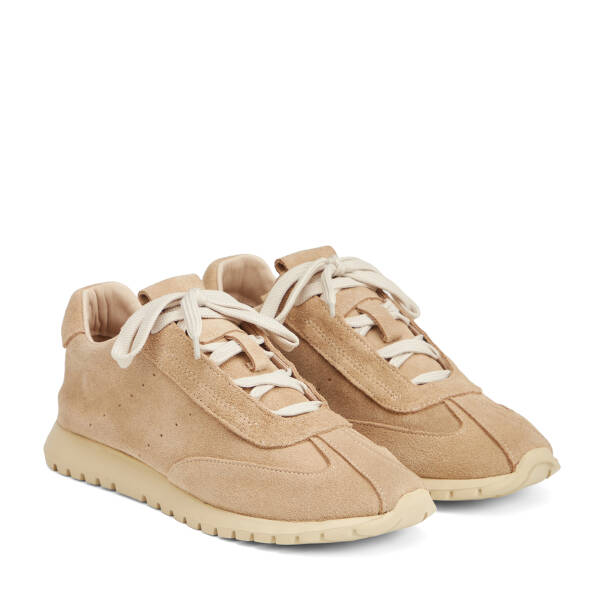 Krem Hakiki Süet Deri Kadın Sneaker - K26I1AY68651-U6P - 2