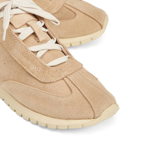 Krem Hakiki Süet Deri Kadın Sneaker - K26I1AY68651-U6P - 3
