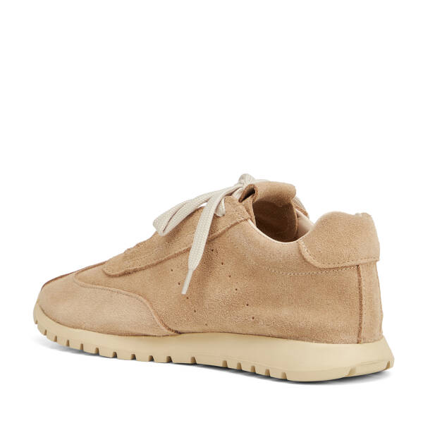 Krem Hakiki Süet Deri Kadın Sneaker - K26I1AY68651-U6P - 4
