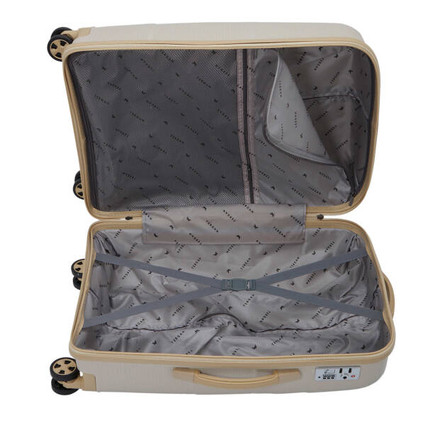 Krem Unisex Büyük Boy Valiz - S1SC00047828-D94 - 5