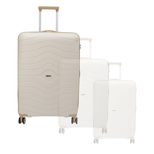 Krem Unisex Büyük Boy Valiz - S1SC00048228-D94 - 6