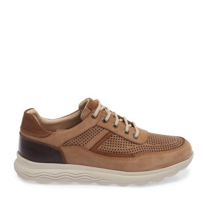 Kum Nubuk Deri Erkek Sneaker - E24I1AY56740-B21 - 3